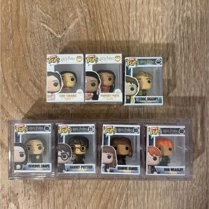 Funko Pop Harry Potter Set with Black, White, Brown, Orange